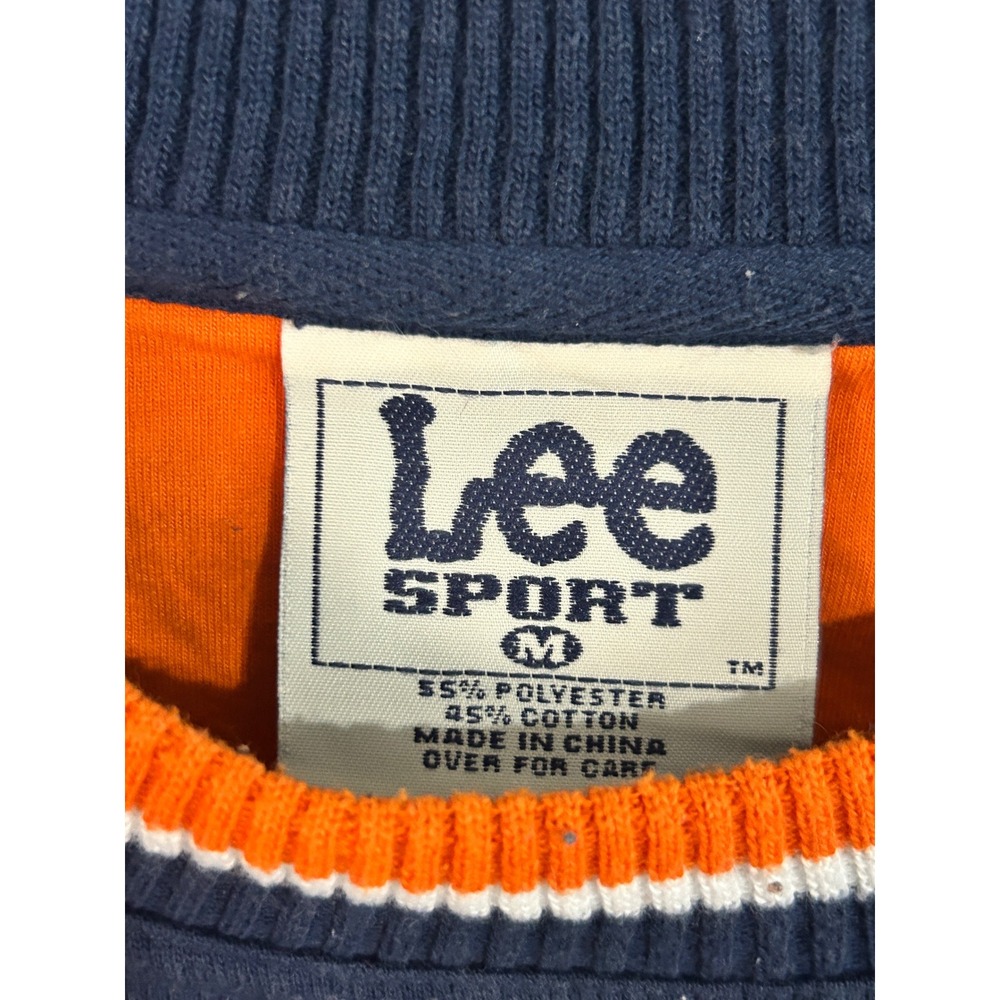 Lee Sport Auburn Tigers Sweatshirt Mens Medium Navy Blue Orange Crewneck Fleece - Picture 2 of 7